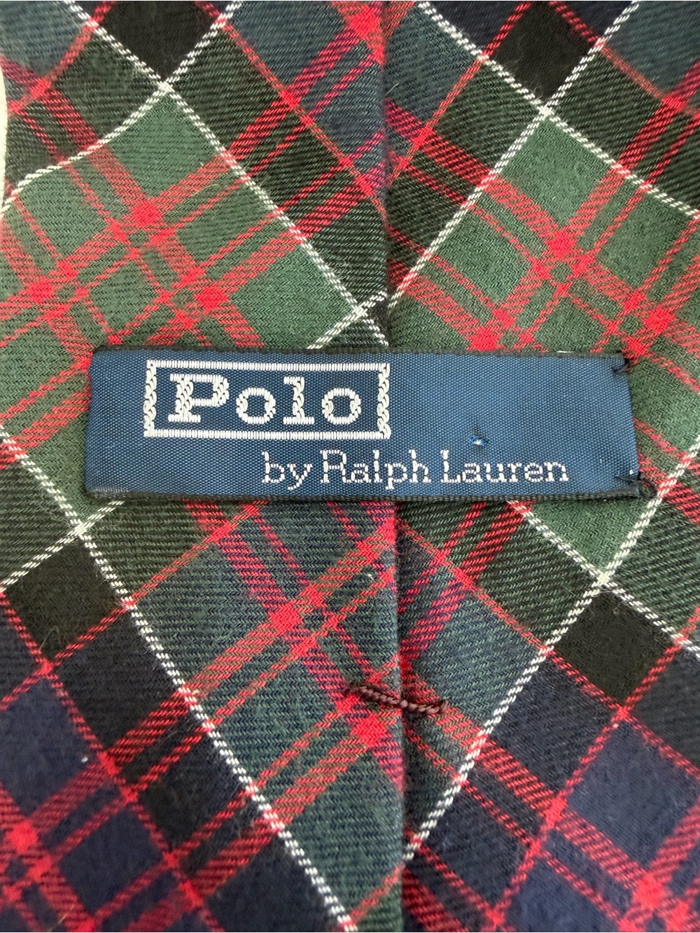 Vtg Polo Ralph Lauren Tartan Tie Plaid 100% Cotton Pony Preppy Handmade in USA - Picture 7 of 8